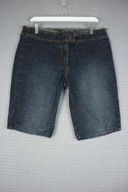 Parasuco Ergonomic Jeans Y2K Denim Shorts 34W Dark Wash Fade